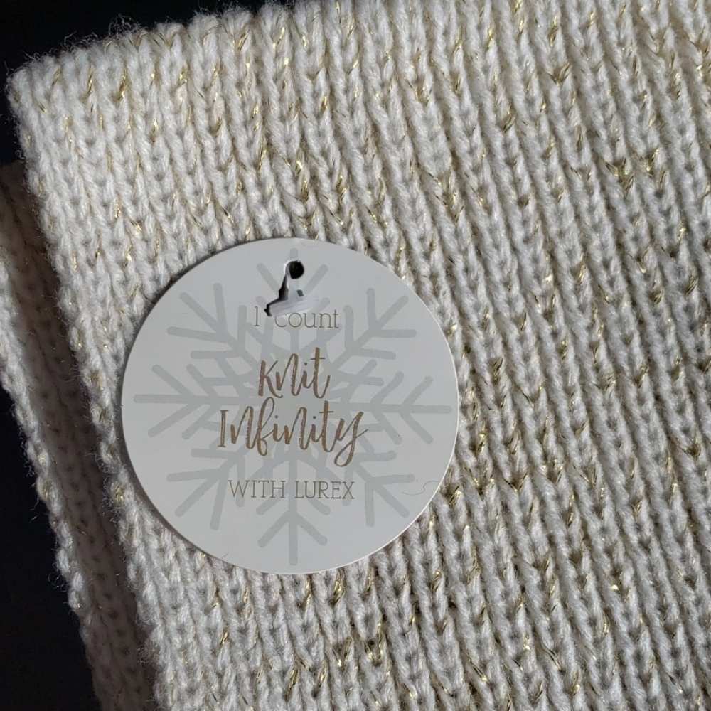 FREE with Purchase - Gold and Cream Infinity Scarf